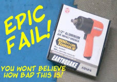 Harbor Freight Earthquake 1/2 inch impact Wrench Torture Test and Review